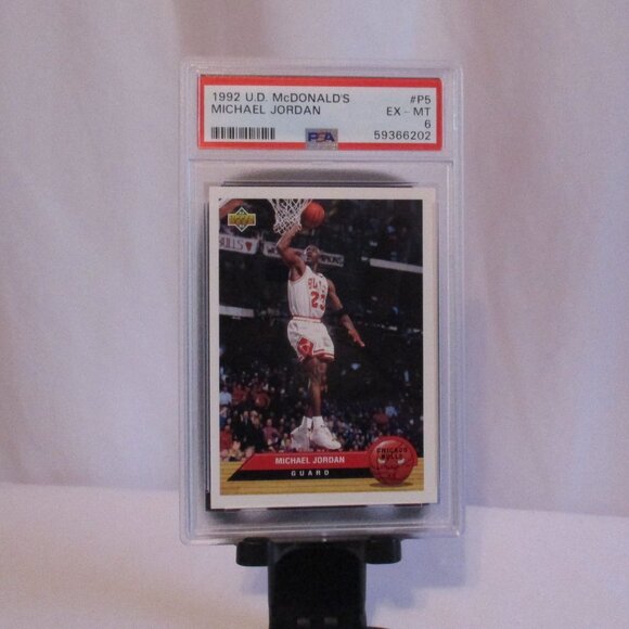 1992 U.D. McDONALD'S MICHAEL JORDAN #P5 EX.-MT PSA 6 - Picture 1 of 2